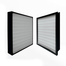Load image into Gallery viewer, 24x24x4 Mini Pleat Filter MERV 15 Plastic (3 pack)
