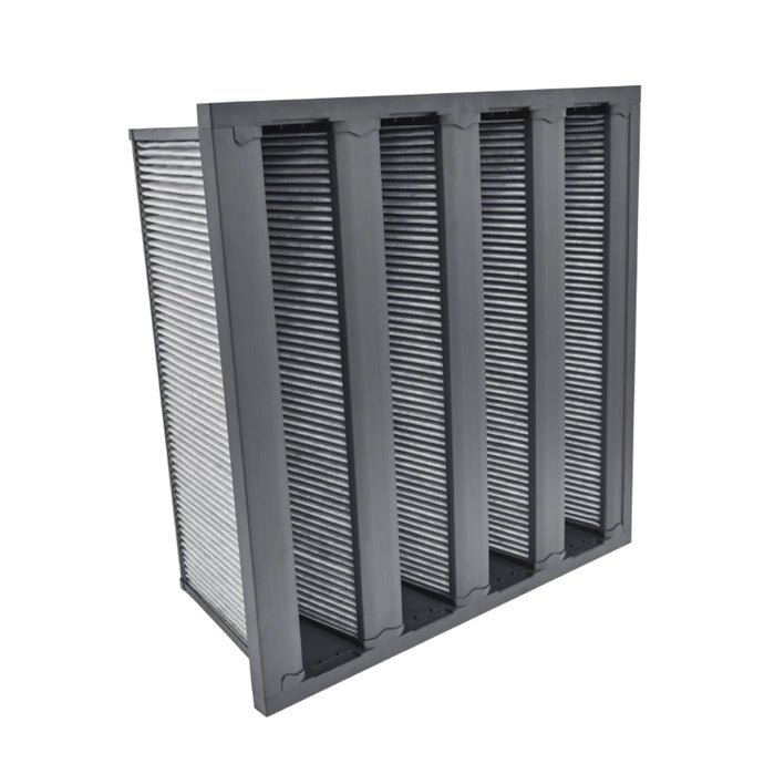 24x24x12 V Bank Microgranulate Carbon Filter with Plastic Frame Merv 15