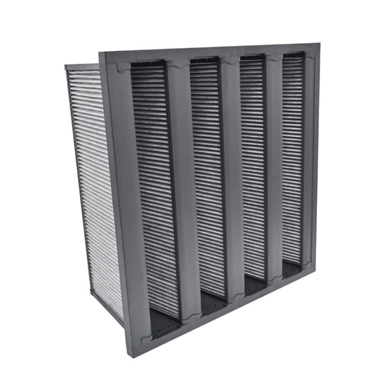 24x24x12 V Bank Microgranulate Carbon Filter with Plastic Frame Merv 15