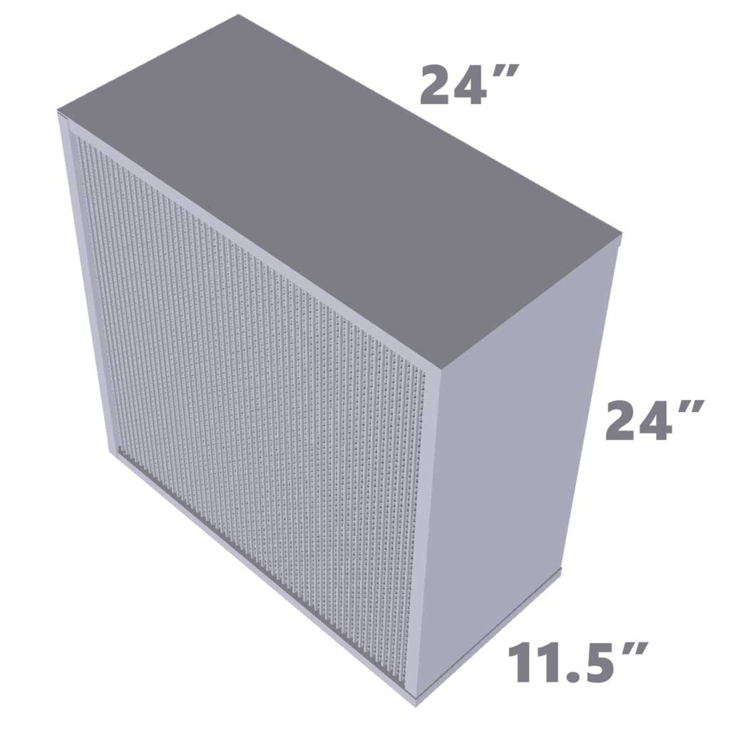 HEPA FILTER 24 x 24 x 12 (11.5) 2000CFM