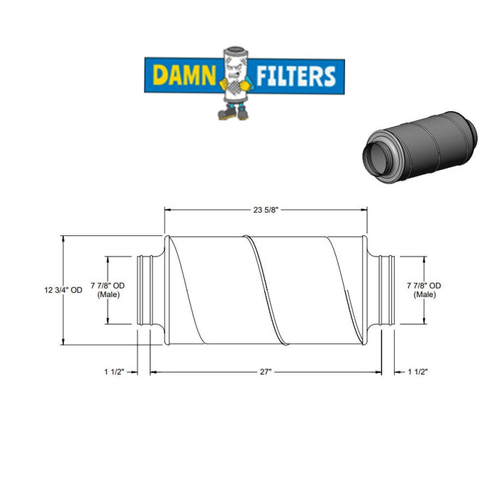 Galvanized Duct Silencer for Clamp Together Duct