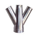 Stainless Steel Double Branch for Clamp Together Duct (45 degree)